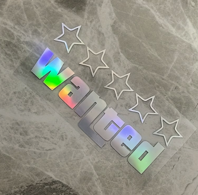 Wanted 5 star sticker